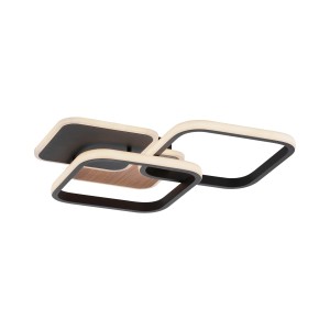 Moderne LED-Deckenleuchte Sevent mit Holzdekor, 8,7x39,4 cm, für Wandlampen.