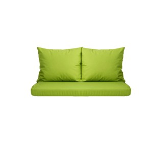 Setgarden Bankkissen Lemon, 110x50 cm + 2 Rückenkissen für 2-Sitzer Gartenbank.
