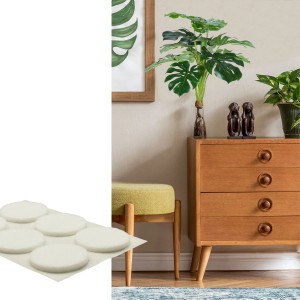 Wagner Softfilz-Pads-Set EH1226 Ø 26 mm x 3 mm Weiß 24-tlg.