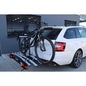 Cartrend Alu Active Kupplungsfahrradträger am Auto mit Fahrrad. Heckträger für 2 Fahrräder.
