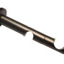 Gardinia Doppel-Kombiträger Windsor, Bronze, für Gardinenstangen Ø 20/25 mm.