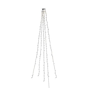 Konstsmide Baummantel Ring mit 5 Strängen bernsteinfarbener LEDs für Außen. Schwarzes Kabel, ideal für Baumbeleuchtung.