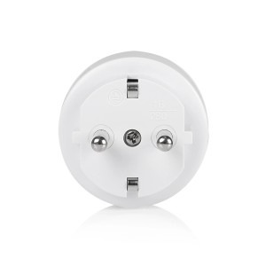 Smartwares WLAN-Stecker, 2300W, Nahansicht der Steckerseite für Hausfunksteuerung.
