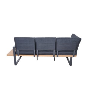 Siena Garden Gartenmöbel-Set Bari, 2-teilig, mit anthrazitfarbenen Kissen. Sofa-Ansicht von hinten.