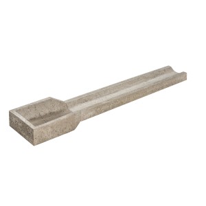 Diephaus Rania Ablaufrinne Einlaufstück, grau, aus Beton für Hof- und Wegentwässerung.