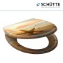 Schütte WC-Sitz Sea Star mit Strandmotiv, Duroplast, Absenkautomatik und Schnellverschluss.