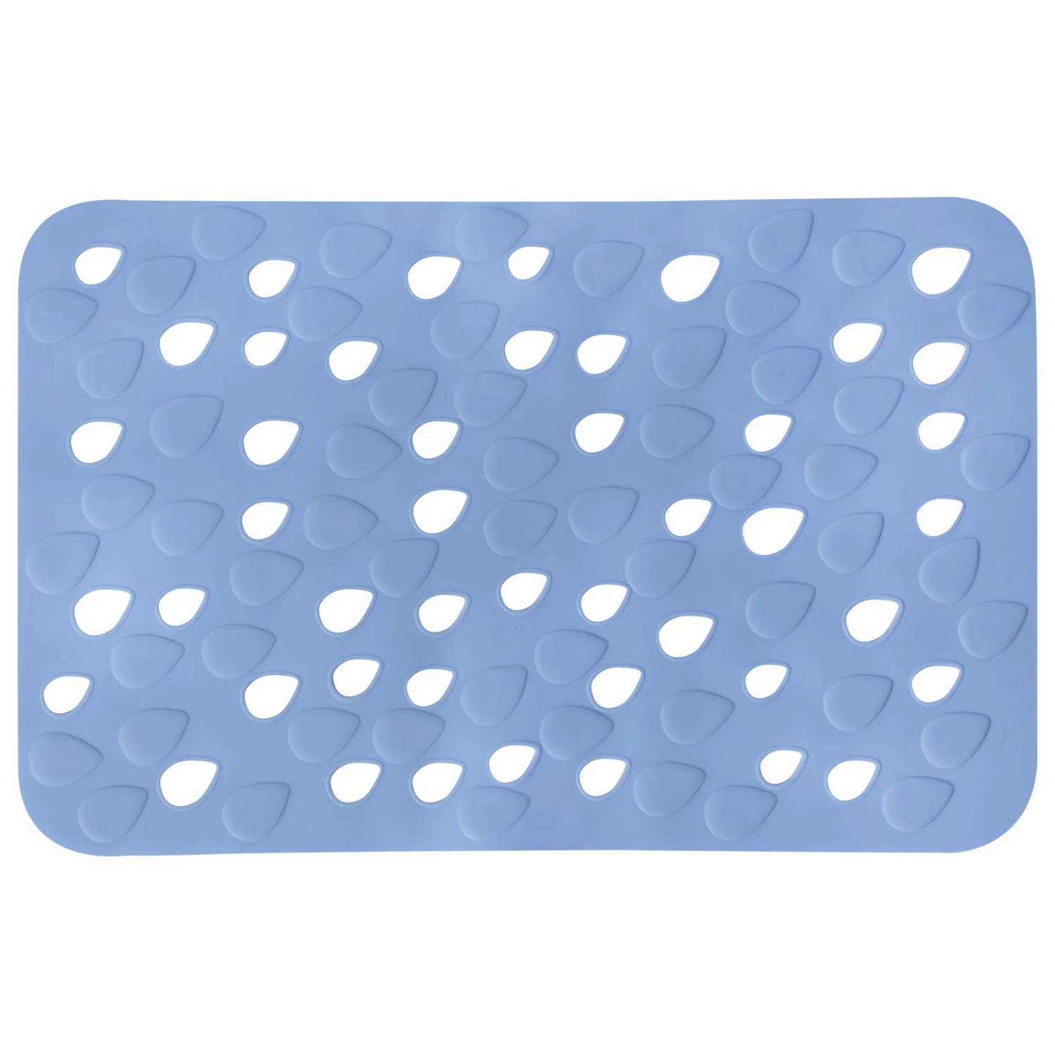 Blaue Spirella Wanneneinlage Drops, 35x53 cm, rutschfest mit Saugnäpfen.