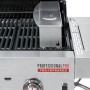 Char-Broil Räucherbox Made2Match aus Edelstahl auf einem Gasgrill.