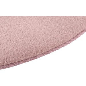 Detailansicht: Runder, rosa Microfaser Teppich (90 cm) aus der Serie Midnight Mystery.