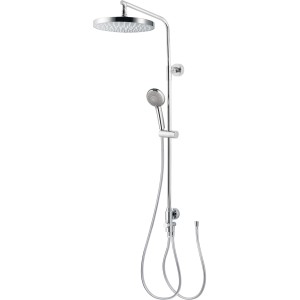 Breuer Duscharmatur Aquamaxx 310 mit runder Kopf- und Handbrause für separate Armatur.