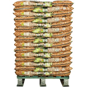Palette Compo BIO Holzschnitzel für Mini-Hochbeete, 45x16 Liter Säcke.