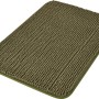 Moosgrüne baliv Badematte (40x60 cm) aus Polyester. Flauschiger Badteppich für das Badezimmer.