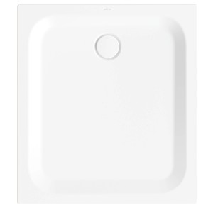 Rechteckige, schneeweiße Bette Duschwanne Steel, 100x90 cm, aus glasiertem Titan-Stahl.