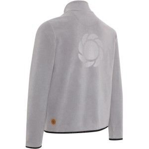 Graue Gardena Herren Fleecejacke Vapor, Größe S, mit Logo auf dem Rücken.