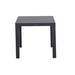 Rechteckiger, titanfarbener Siena Garden Gartentisch Silva, 80x80 cm, ideal für Balkon und Garten.