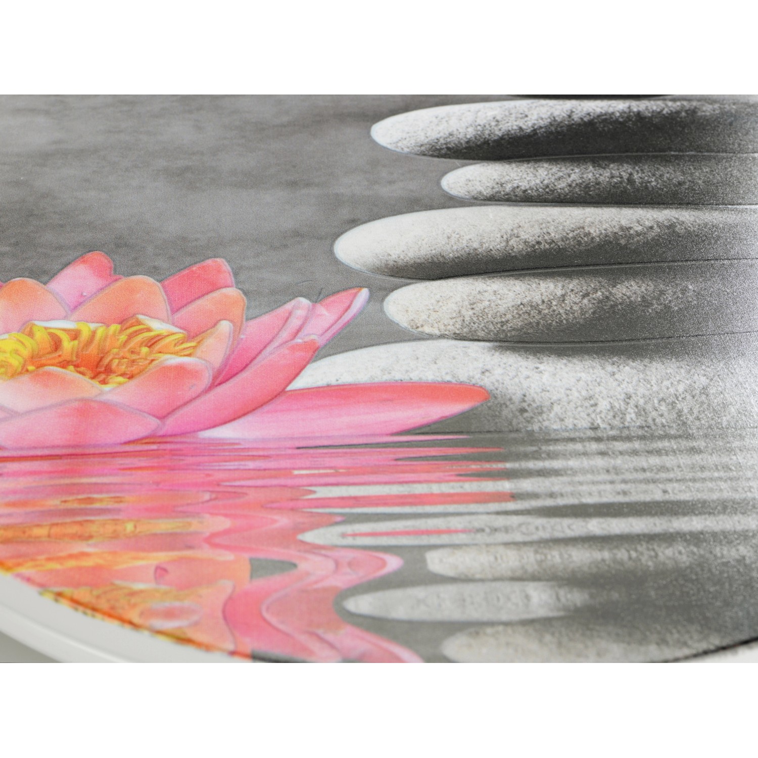 Wenko WC-Sitz Water Lily mit Relief, Absenkautomatik, Thermoplast, Motiv Seerose und Steine