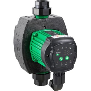 saniECO+ Heizungspumpe 230V, 180mm mit Dämmschale und Pumpenverschraubung.