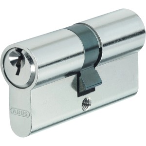 Abus Profilzylinder E50N 28/34 Nickel, Detailansicht des Schließzylinders.