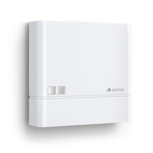 Weißer Steinel Dämmerungsschalter NightmatiQ für automatische Beleuchtung.