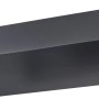 Modernes, anthrazitfarbenes Gutta Rechteckvordach BS 160x90 cm mit LED-Beleuchtung.