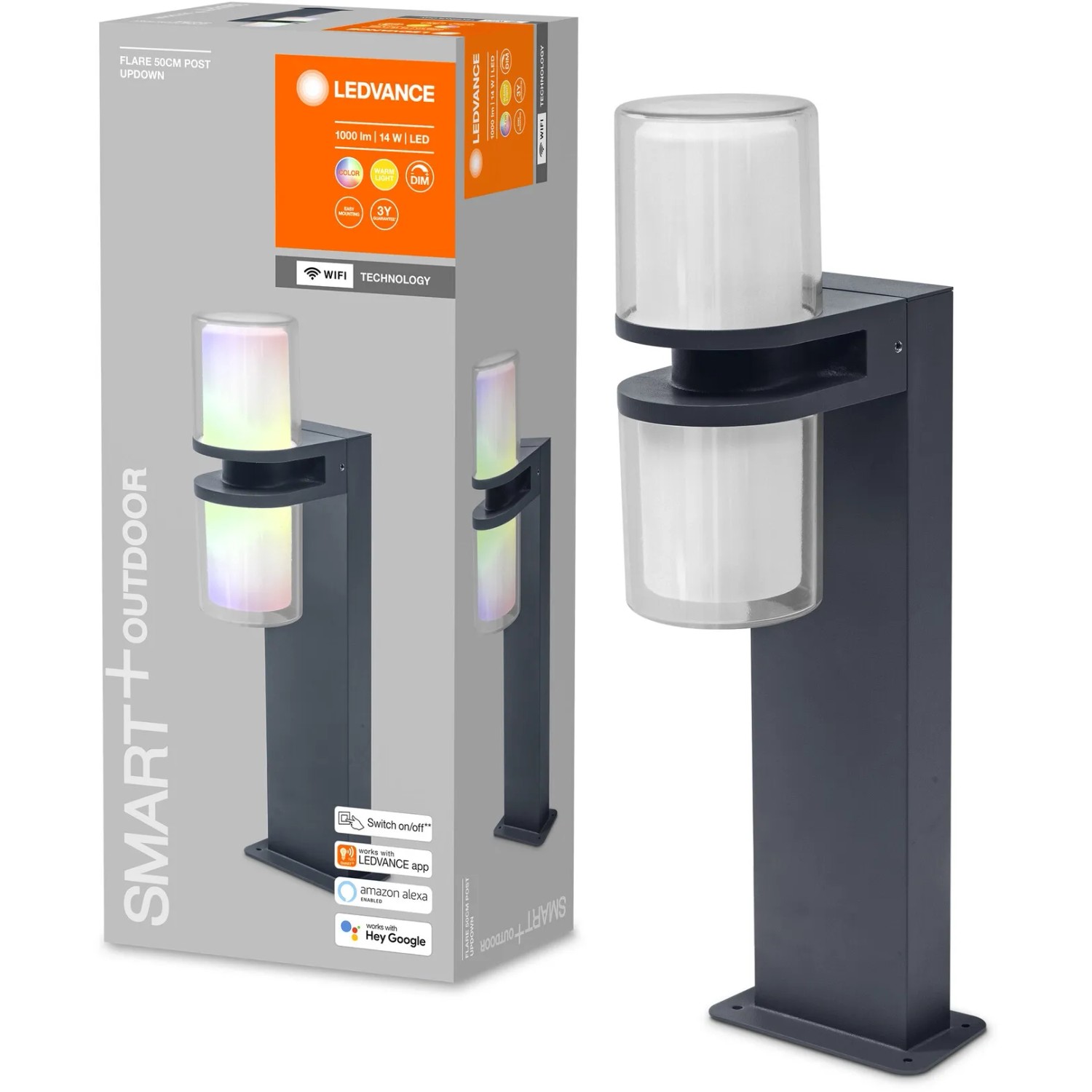 Ledvance Smart+ LED-Standleuchte für den Außenbereich, 50 cm, Multicolor.