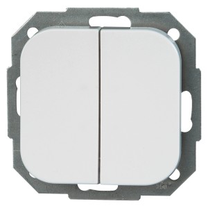 Kopp Serienschalter Donau, arktisweiß, für Unterputzmontage.