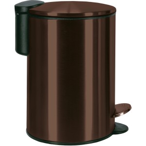 Kleine Wolke Kosmetikeimer Silence in Schokolade: Treteimer mit Soft-Close-Deckel, 3 Liter Volumen.