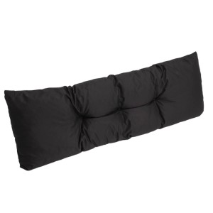 Schwarzes Paletten Rückenkissen 120x40 cm für Gartenmöbel.
