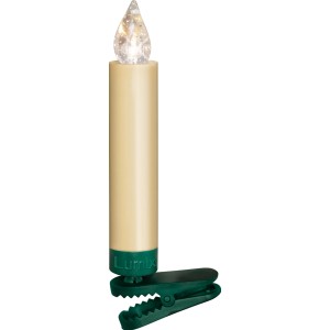 Lumix Mini Christbaumkerzen Elfenbein 6 warmweiße Kerzen Erweiterungs-Set innen