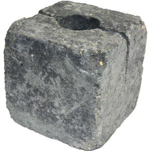 Premac Granublok Halbstein, grau, 18x18x18 cm, für Mauersysteme und Einfassungen.
