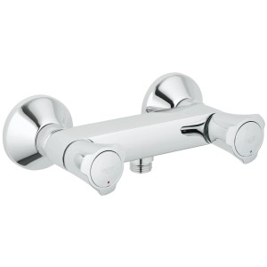 Glänzende Grohe Costa Brausebatterie DN 15 für die Dusche mit ergonomischen Griffen.