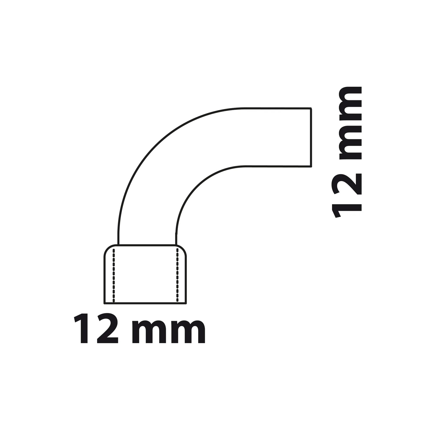Kirchhoff Winkel 90° aus Kupfer, 12 mm Muffe, blank, für Sanitär- und Heizungsinstallationen.