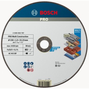 Bosch Trennscheibe Pro Multi Material, 230 mm Durchmesser für Winkelschleifer.
