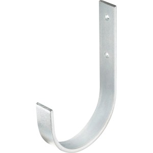 Verzinkter Wandhaken aus Flachstahl, gebogen, für die Aufbewahrung von Gegenständen.