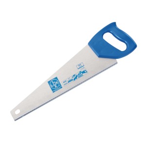 LUX Handsäge Holz 400 mm Classic mit blauem Griff. Universelle Holzsäge für Heimwerker.