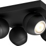 Schwarzer Philips Hue LED-Spot mit 4 Leuchten (Buckram).
