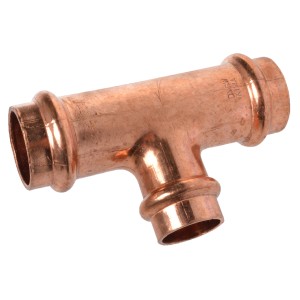 Kirchhoff CU-Reduzier-T-Stück, 28x22x28 mm, blank, für Pressfittings.