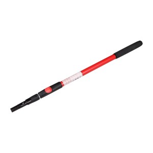 LUX Teleskopstab Fiberglas, rot, ausziehbar von 1,15 m bis 2 m.