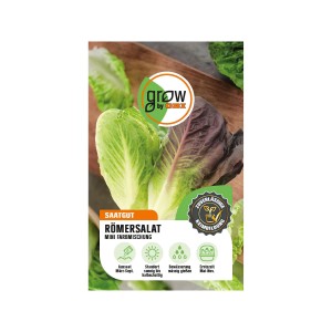 Samenpackung GROW Römersalat, rot-grüne Blätter. Mini Farbmischung.