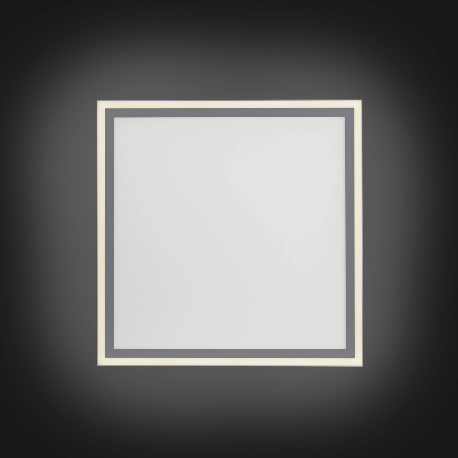 Quadratische, dimmbare LED-Deckenleuchte Edging in Weiß, 46,4x46,4 cm.