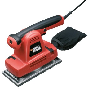 Black+Decker Schwingschleifer KA274EKA 310 W mit Staubfangsack und Schleifpapier.
