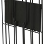 Schwarzes Siena Garden Regal Prato mit drei Mosaik-Regalböden, klappbar für platzsparende Aufbewahrung.