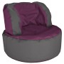 Sitting Point Sessel Bebop in Aubergine/Grau, bequemer Sitzsack für Indoor & Outdoor.