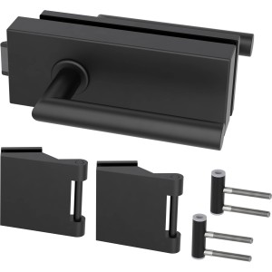 Novadoors Glasdrehtürbeschlag-Set Nova SKS 61 Schwarz UV für Glastüren.