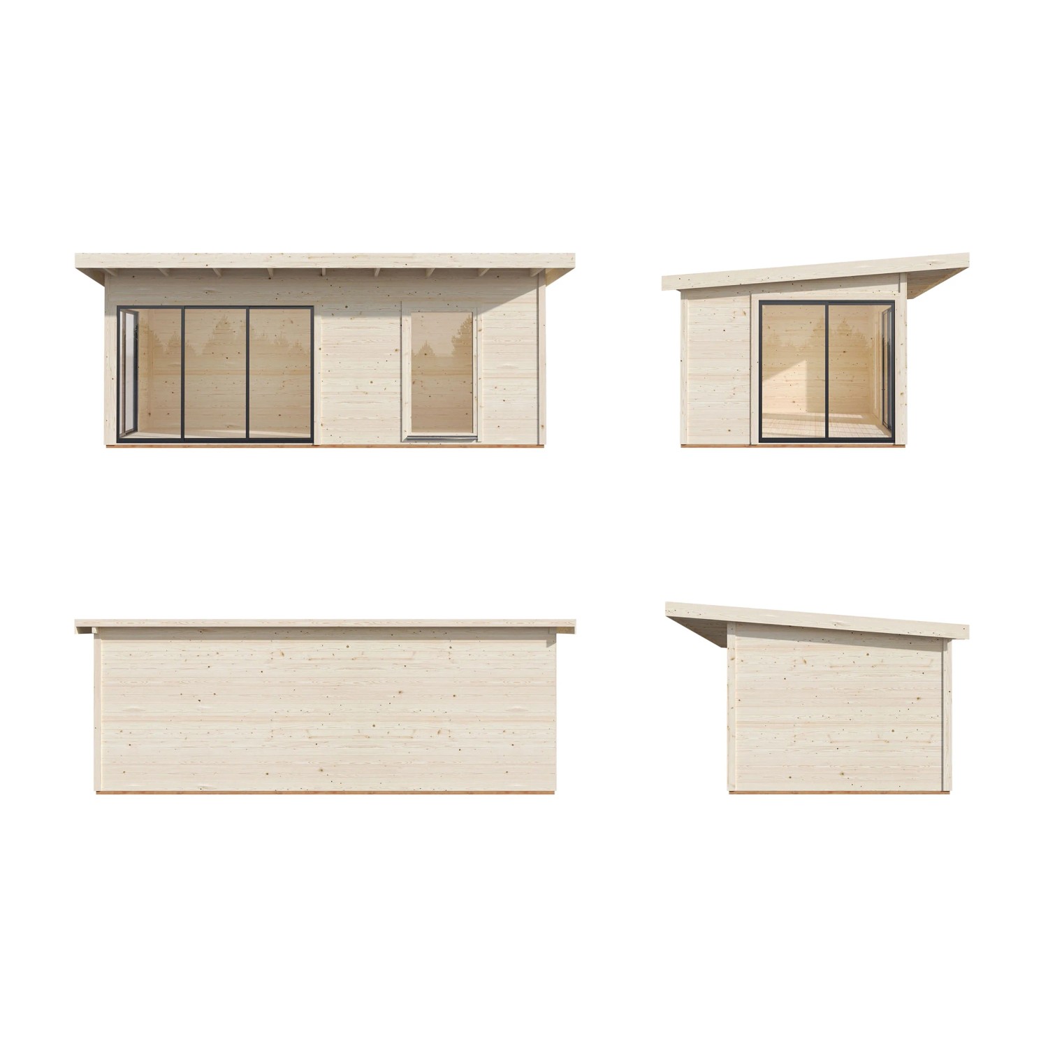Palmako Gartenhaus Andrea Slide Plus 595 x 300 cm Grau-Anthrazit FSC®_8