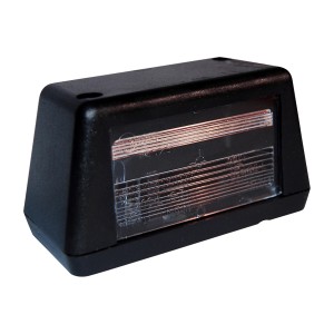 Schwarze Kennzeichenleuchte (96x53mm) für PKW-Anhänger, Zubehör für Autoanhänger.