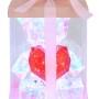 Globo Tischleuchte Brondar: Bär mit Herz, Kristall-Effekt, LED, in Geschenkbox mit Schleife.