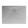 Rechteckige Schulte Duschwanne ExpressPlus, 100x80 cm, Mineralguss Grau mit Ablauf