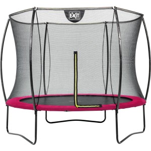 EXIT Silhouette Trampolin, D244cm, rosa mit Sicherheitsnetz. Gartentrampolin für Kinder.