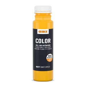 OBI Color Voll- und Abtönfarbe in Gold-Gelb, 250 ml Flasche.